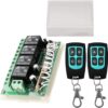 4CH Wireless Gate Garage Door Opener Control – 12V Relay Switch with RF Remote