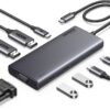 UGREEN 8‑in‑1 USB‑C Multifunction Adapter with dual 4K HDMI, VGA, USB 3.2 ports, and 100W charging – UG‑35588