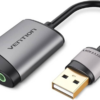 Vention USB to Type-C Sound Card Gray Metal Type