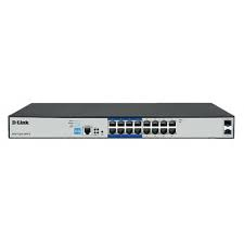 D-Link DGS-F1210-18PS 16-Port Gigabit Long Range 250m PoE+ Smart Switch with 2 SFP Ports
