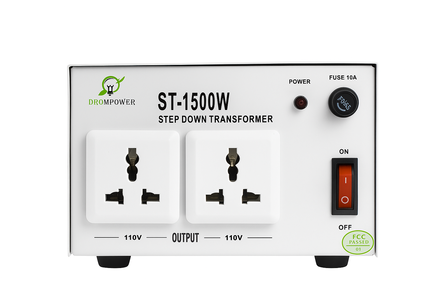Drom Power 1500W Step-Down Transformer (ST-1500W) – 220V to 110V Voltage Converter
