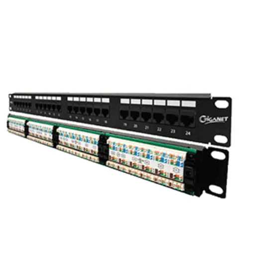 Giganet GN‑C6‑PP‑24 Category 6 UTP 24‑Port Patch Panel