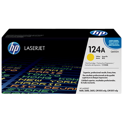 HP 124A Yellow (Q6002A) Original LaserJet Toner Cartridge