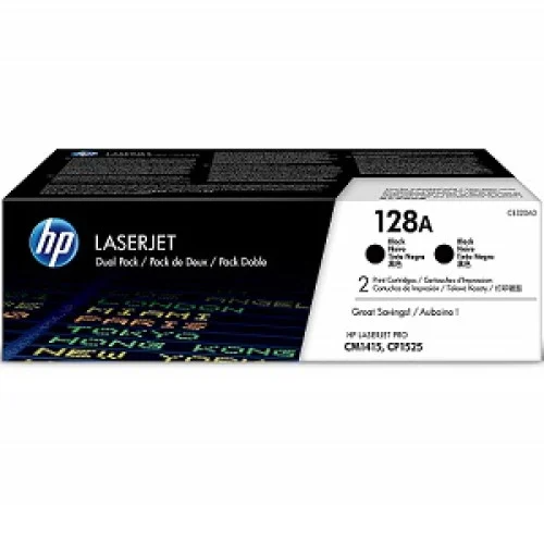 HP 128A Black Toner Cartridge Twin Pack (CE320AD)