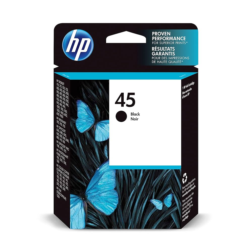 HP 45 Large Black Original Ink Cartridge 51645AE