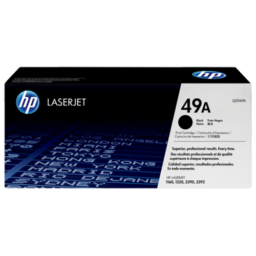 HP 49A Black Original LaserJet Toner Cartridge, Q5949A