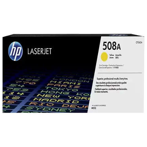 HP 508A Yellow Original LaserJet Toner Cartridge, CF362A