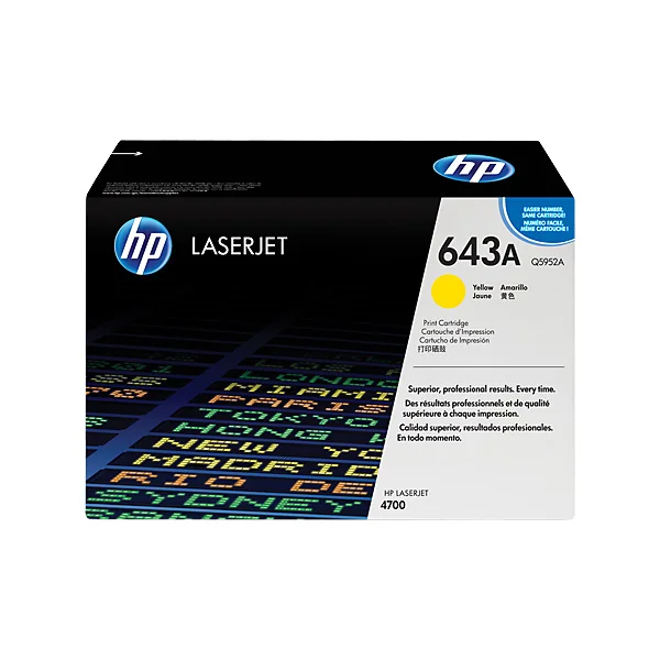 HP 643A Yellow Original LaserJet Toner Cartridge(Q5952A)