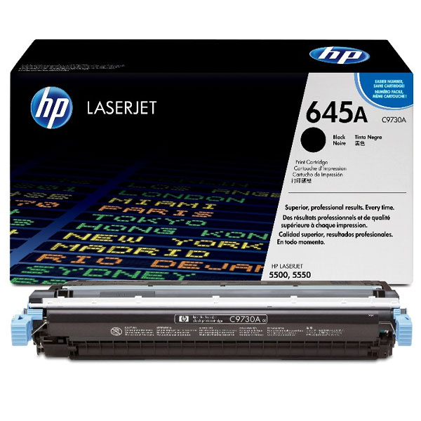 HP 645A Black Original LaserJt Toner Cartridge, C9730A