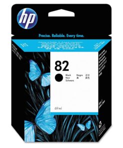 HP 82 69-ml Black DesignJet Ink Cartridge, CH565A