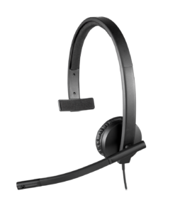 Logitech H570e Stereo USB‑A Headset with Noise Cancelling Mic – Black