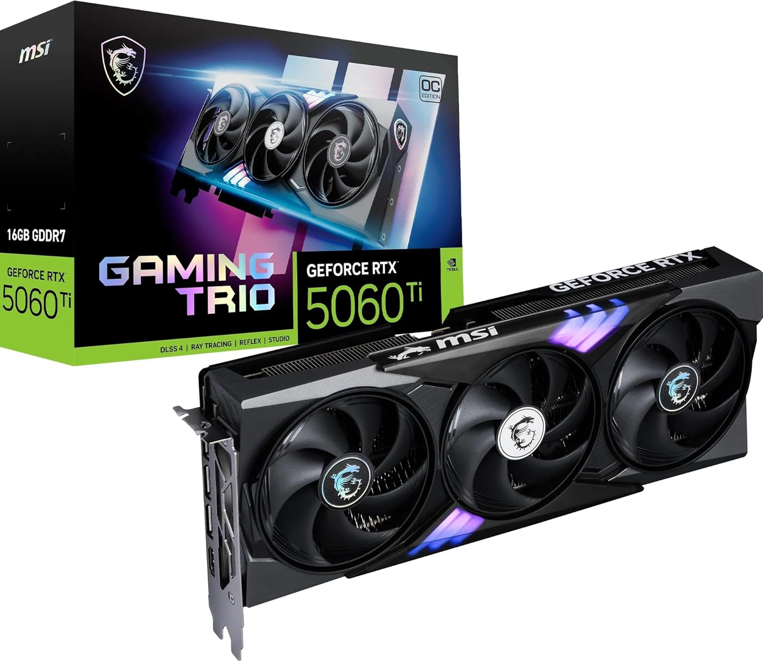 MSI GeForce RTX 5060 Ti 16GB Gaming Trio OC Graphics Card