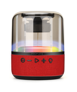 Promate GLITZ-L LumiSound 360-Degree Surround Sound Speaker - Black/Blue/Red