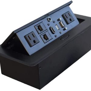 Table Pop up Power Connection Box with Outlet Network HDMI for Conference desk