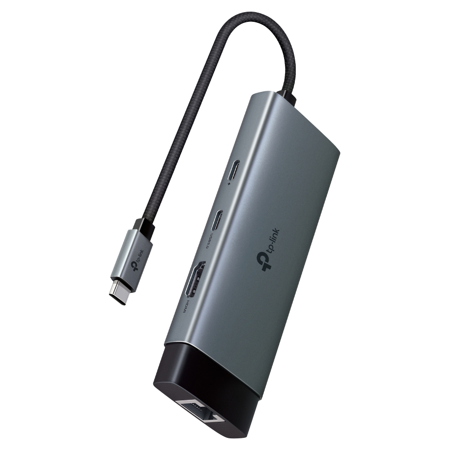 TP-Link 6-Port Hub – USB-C to RJ45, Two USB-A, HDMI, PD and USB-C – TL-UH6120C