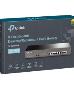 TP‑Link 8‑Port 10/100/1000Mbps Gigabit Desktop/Rackmount Switch with 8‑Port PoE+ – TL‑SG1008MP