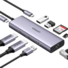 Ugreen 9-in-1 USB-C Hub Adapter with HDMI 4K, VGA, Gigabit Ethernet, USB 3.0, SD/TF Card Reader, and 100W PD Charging
