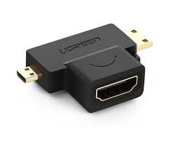 Ugreen Micro Hdmi Male + Mini Hdmi Male To Hdmi Female Adapter UG-20144
