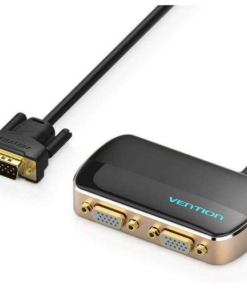 Vention 1 In 2 Out VGA Splitter 1M Black - VEN-DBABF