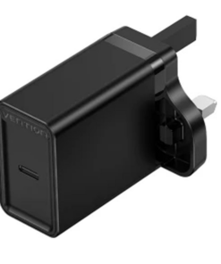 Vention 1‑Port USB Wall Charger (12W) UK Plug Black - VEN FAAB0‑UK