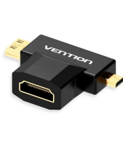 Vention 2 in 1 Mini HDMI and Micro HDMI Male to HDMI Female Adapter Black - VEN AGFB0