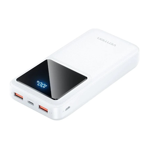 Vention 20,000mAh Power Bank - White - VEN FHLW0