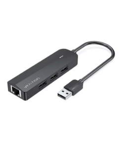 Vention 3-Port USB 2.0 Hub with LAN 0.15M Black VEN CHPBB