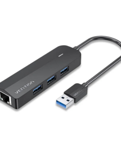 Vention 3-Port USB 3.0 Hub with LAN 0.15M Black VEN CHNBB