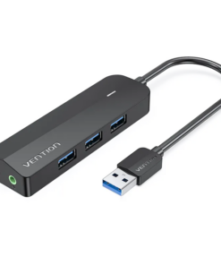 Vention 3-Port USB 3.0 Hub with Sound Card and Power Supply 0.15M Black VEN CHIBB