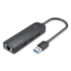 Vention 4-Port USB 3.0 Hub with Power Supply 0.5M Black VEN CHLBD
