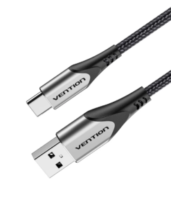 Vention Cotton Braided USB 2.0 A Male to C Male 3A Cable 2M Gray Aluminum Alloy Type - VEN CODHH