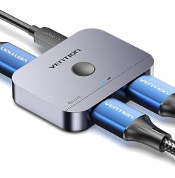 Vention 2‑Port HDMI Bi‑Direction Switcher Silver - VEN AFUH0