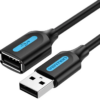 Vention USB 2.0 A Male to A Female Extension Cable 1.5M Black PVC Type - VEN-CBIBG