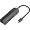 Vention USB-C Hub 3×USB 3.0, RJ45, Micro-B 0.15M Black ABS VEN TGPBB