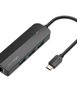 Vention USB-C Hub 3×USB 3.0, RJ45, Micro-B 0.15M Black ABS VEN TGPBB