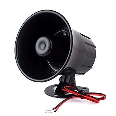 Wired Alarm Siren Horn 15W DC 6 to 12V Security Siren